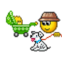 Stroller And Dog emoji