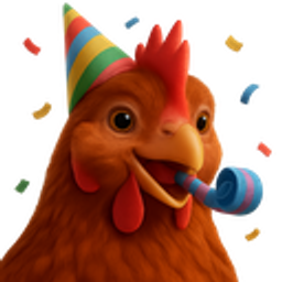 Chicken Partying emoji