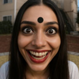 Big Eyes Black Dot emoji