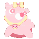 Cute Bear Bubblegum Bow emoji
