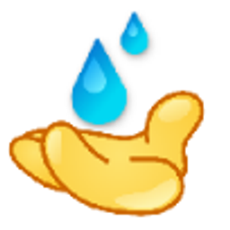 Hand Catching Drops emoji