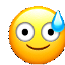 Crazy Sweat Smile emoji