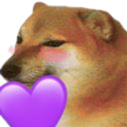 Cheems Purpleheart emoji