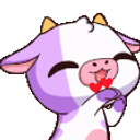Cowpurplekiss emoji