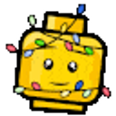 Christmas Lights Legohead emoji