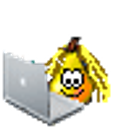 Pear Laptop Wave emoji