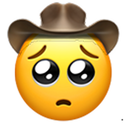 Pleading Cowboy emoji