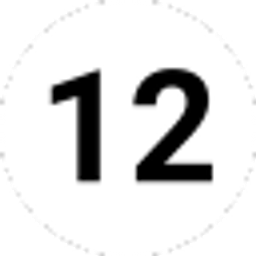 Number 12 Circle emoji