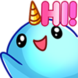 Narwhal Hi emoji