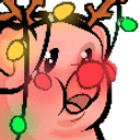 Xmas Lights Pig emoji