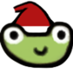 Frog Santa Smile emoji