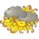 Sun Raining emoji
