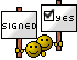 Signed Yes emoji