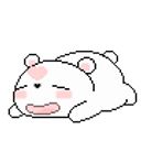 Cute Bear Sleepy Blush emoji
