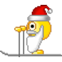 Santa Skiing emoji