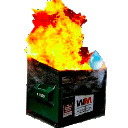 Sad Dumpsterfire emoji