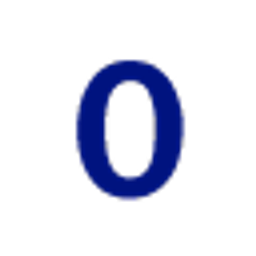 Blue Zero Digit emoji
