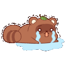 Tanuki Crying emoji