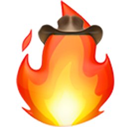 Cowboy Flame emoji