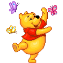 Pooh Butterflydance emoji