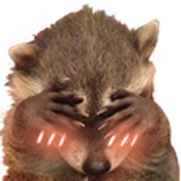 Raccoon Blush emoji