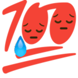 Sad100 emoji