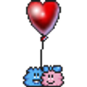 Knuddels Heart Balloon emoji