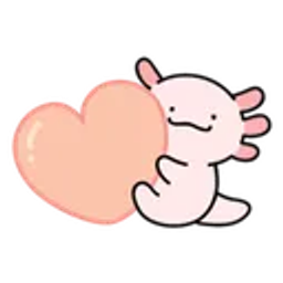 Axolotl Hug Heart emoji