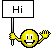 Hi Sign emoji