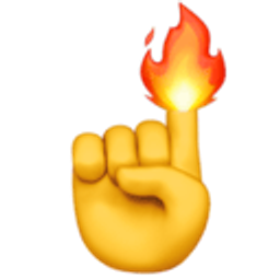 Point Up Fire emoji