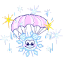 Parachute Snowflake emoji