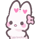 Cute Bunny Heart Eyes emoji
