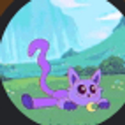 Purple Cat Tail Swirl emoji