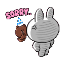 Rabbit Back Sorry emoji