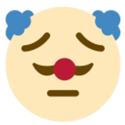 Pensive Clown emoji
