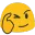 Blob Think Smart emoji