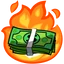 Burning Cash emoji