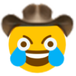 Cowboy Open Cry Laugh emoji