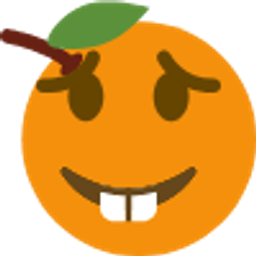 Orange Goofy Grin emoji