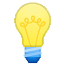 Flickering Bulb emoji
