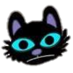 Black Cat Neon Fangs emoji