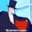 Job Done Sailor Moon Tuxedo Mask emoji