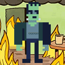 This Is Fine Frankenstein emoji