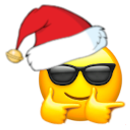 Santa Finger Guns emoji