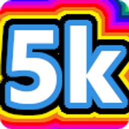 Colorful 5k Badge emoji