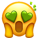 Hearteyes Shock emoji