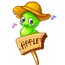 Apple Sign Worm emoji