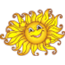 Sun Happy emoji