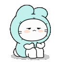 Cute Bunny Hug emoji