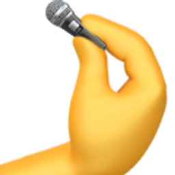 Tiny Mic Right emoji